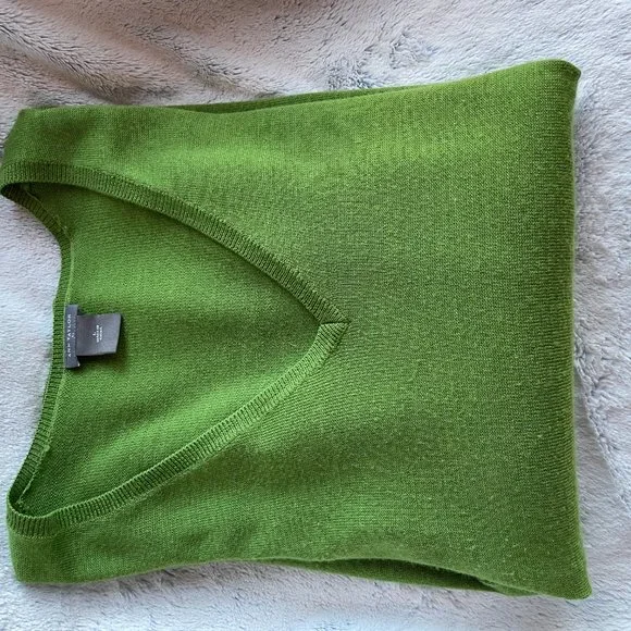 Ann Taylor Merino-blend Green Sweater, Size L - Picture 5 of 5